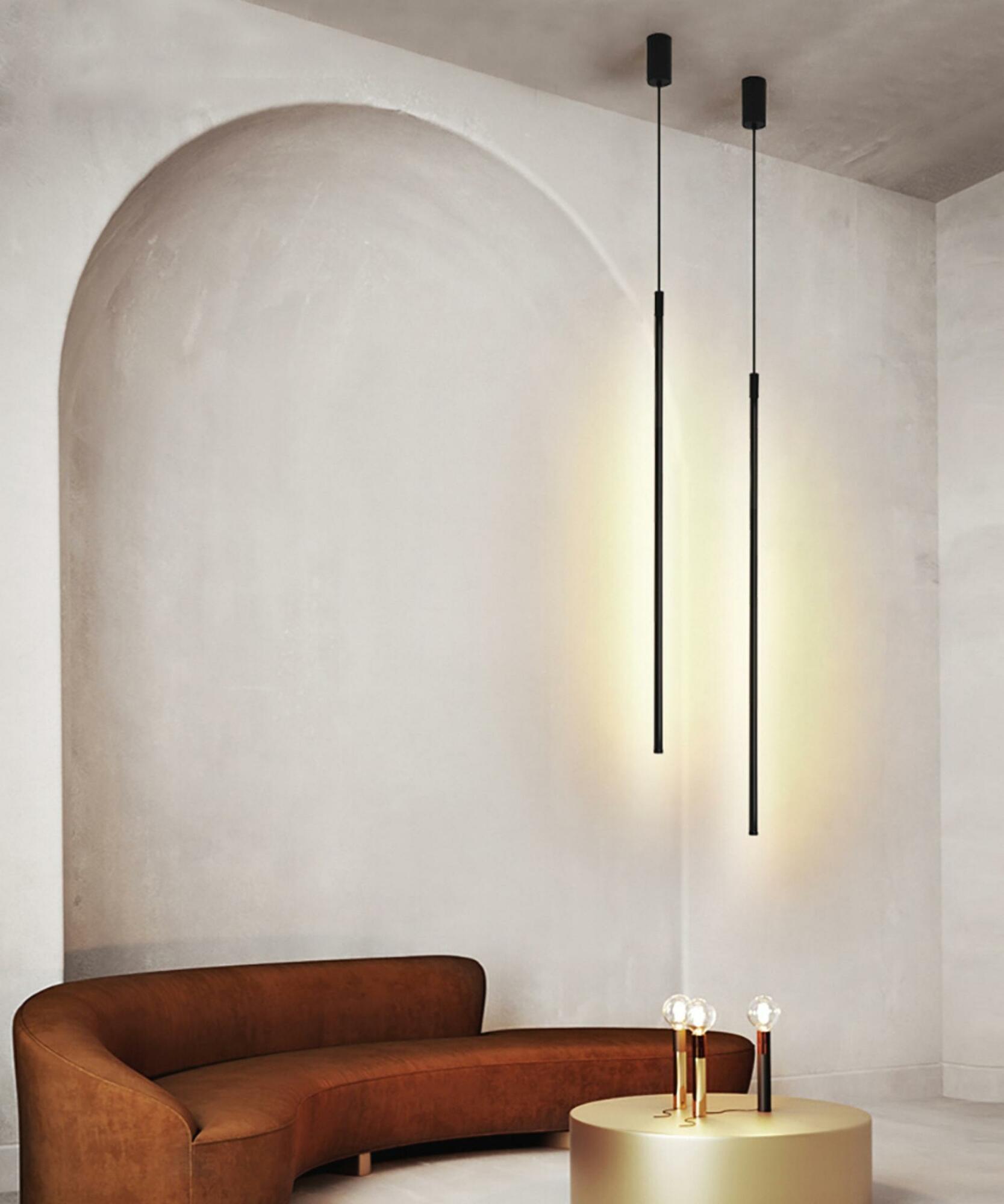 Minimalistische LED Hängeleuchte HYPNOS Small Schwarz 1
