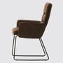 Armchair made of microfiber and steel Brown 1