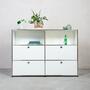 USM Haller Highboard 2x3 Fächer oben offen Reinweiß 3
