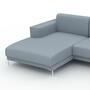 Tyme Ecksofa Récamiere Links Wollstoff Eisblau 2