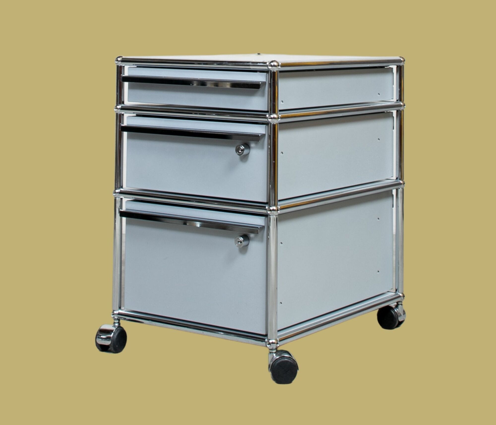 USM Haller Rollcontainer in Mattsilber 0