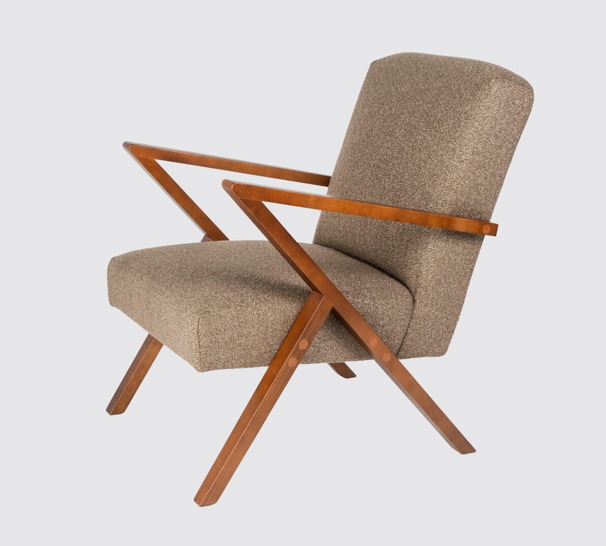 Cocoli-Exclusive Bouclé-Armlehnstuhl Braun 0