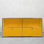 USM Haller Sideboard 2x2 Fächer oben offen Goldgelb 0