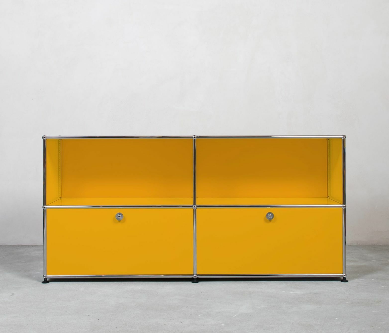 USM Haller Sideboard 2x2 Fächer oben offen Goldgelb 0