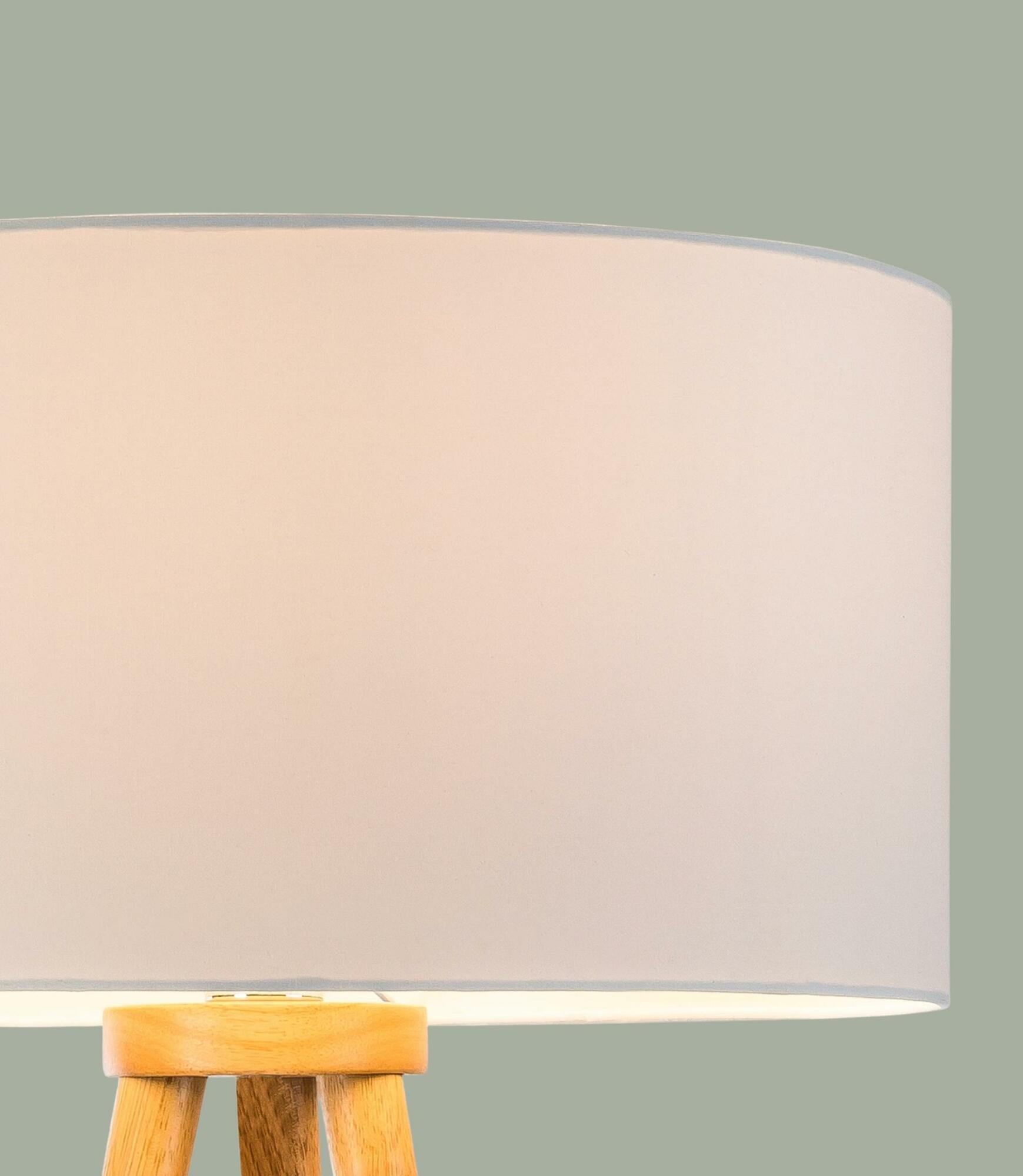 Tripod Stehleuchte Massivholz 3