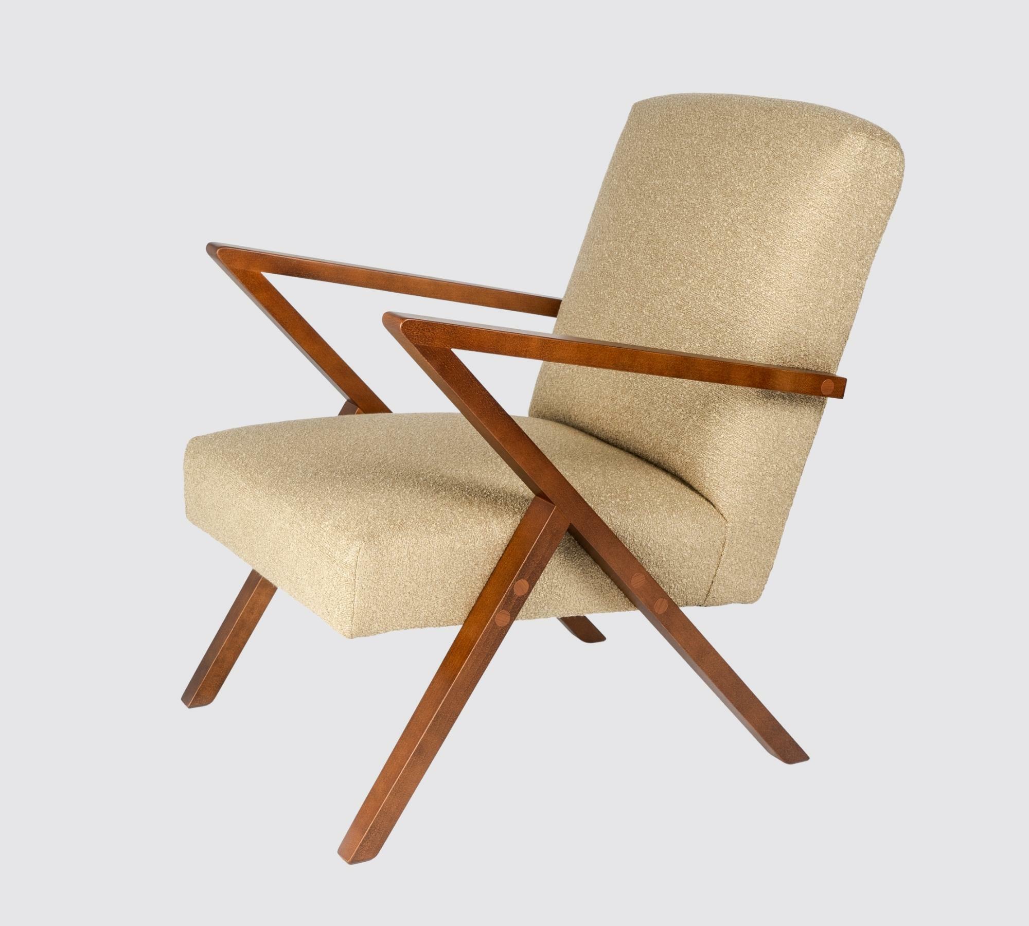 Cocoli-Exclusive Bouclé-Armlehnstuhl Beige 4