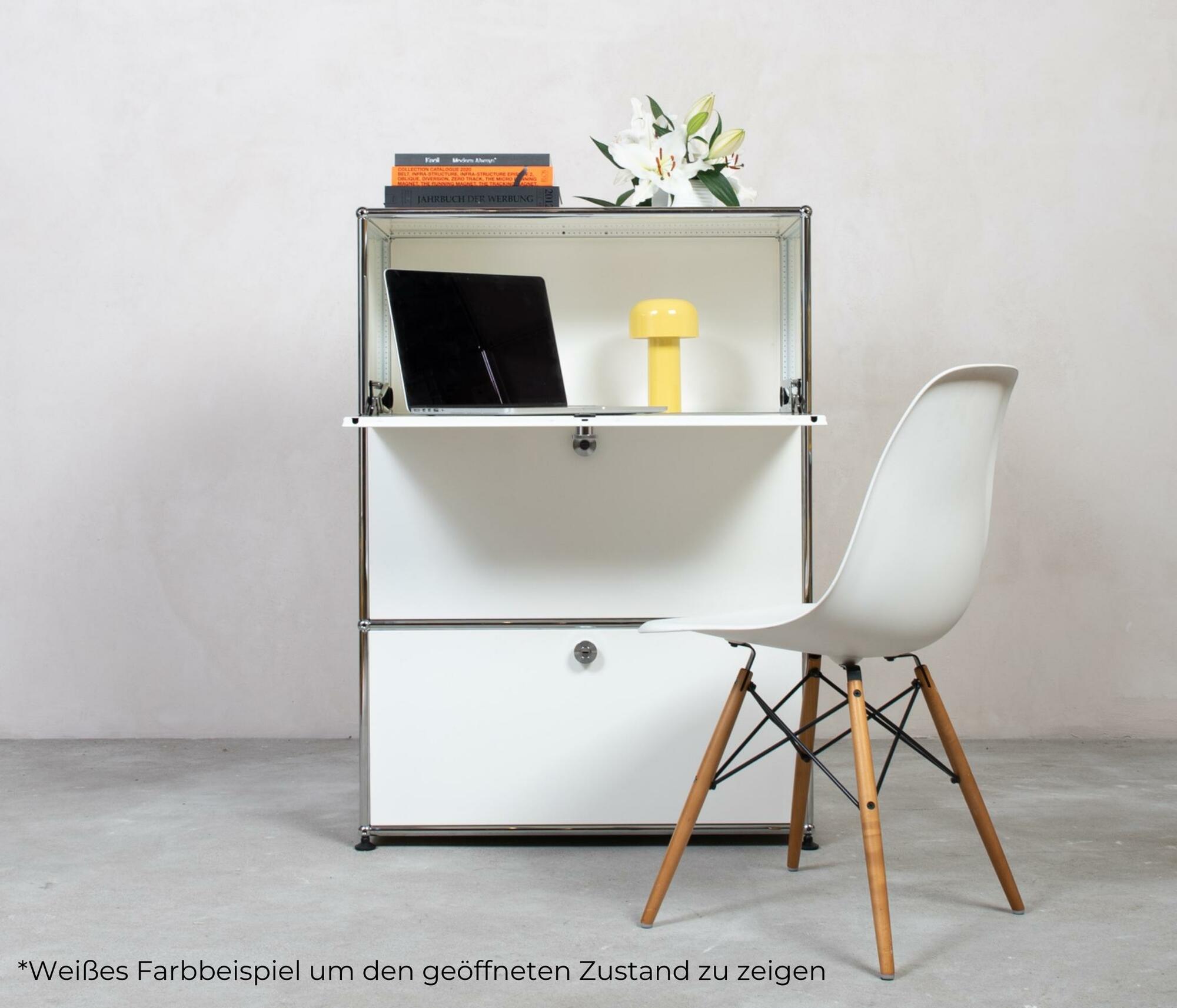USM Haller Highboard 1x3 Fächer Rubinrot 1