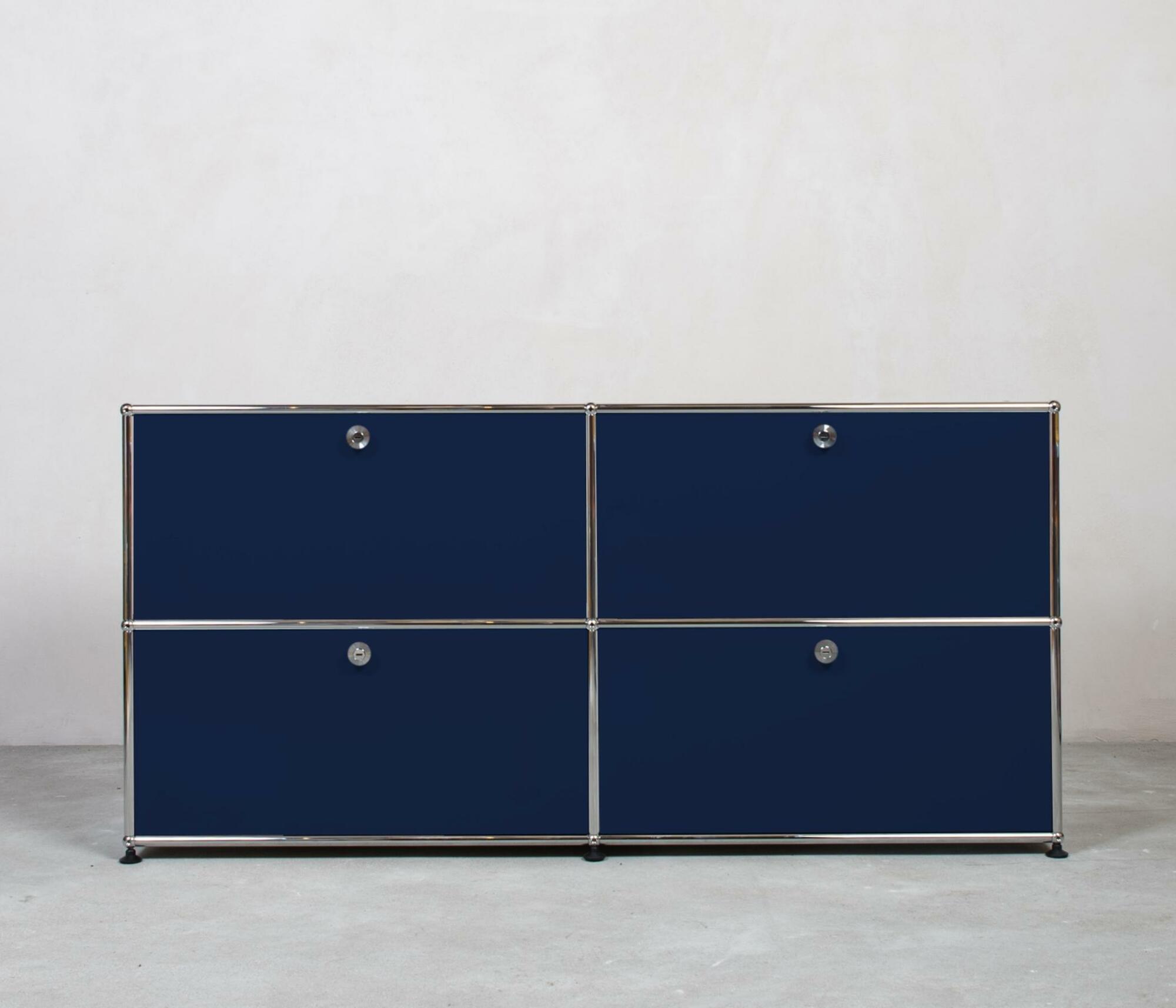USM Haller Sideboard 2x2 Fächer Stahlblau 0