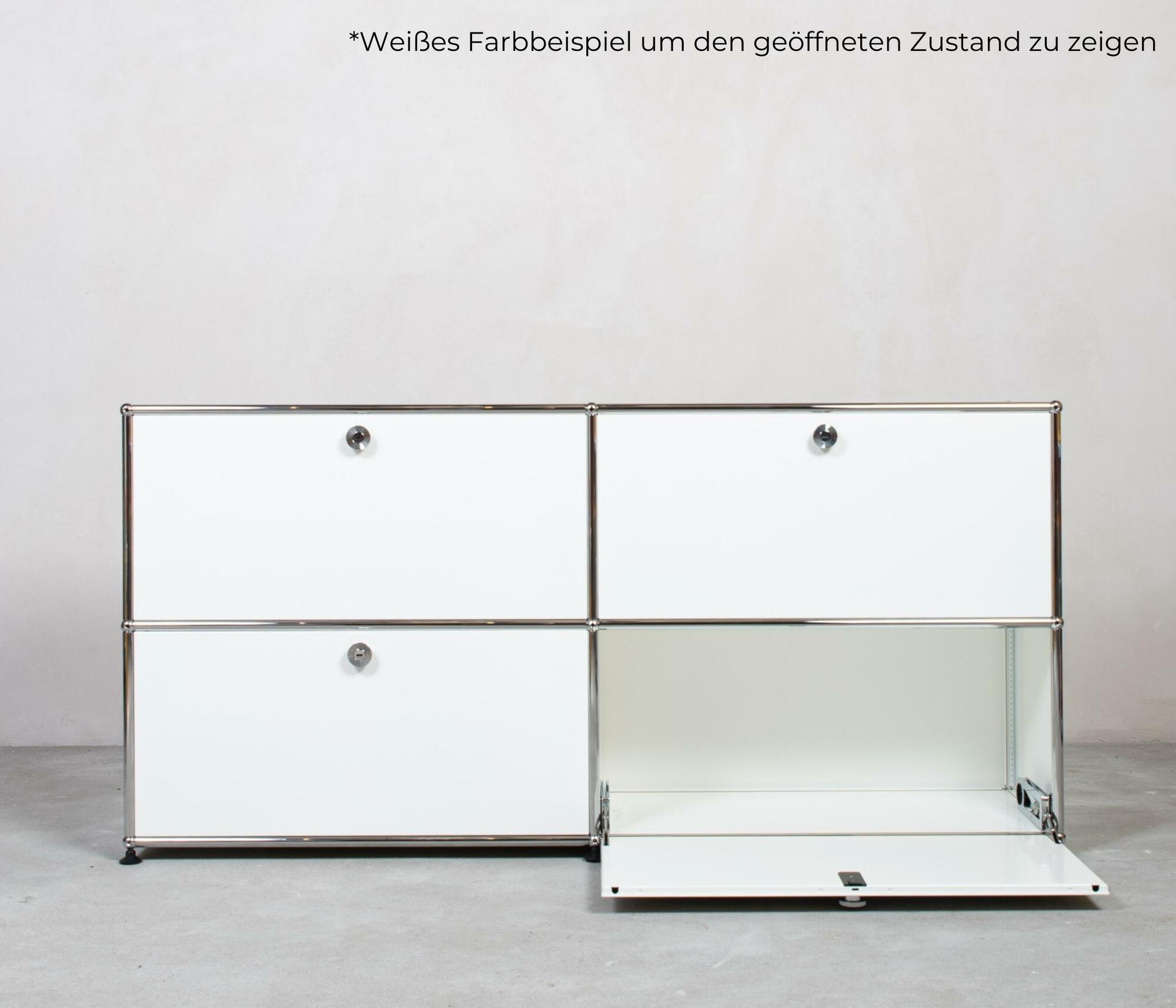 USM Haller Sideboard 2x2 Fächer Stahlblau 1