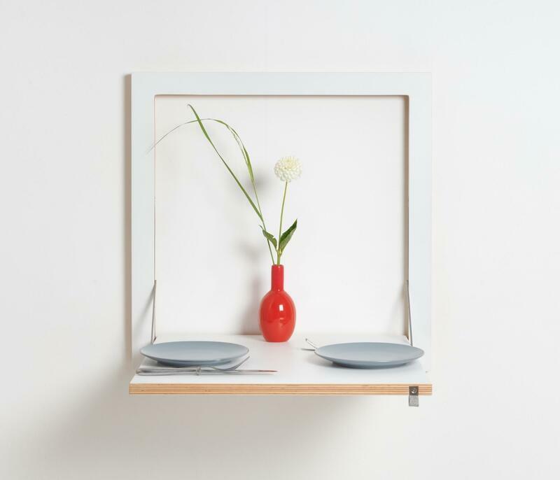 Fläpps Küchentisch Holz Weiß 60 x 60 cm 2