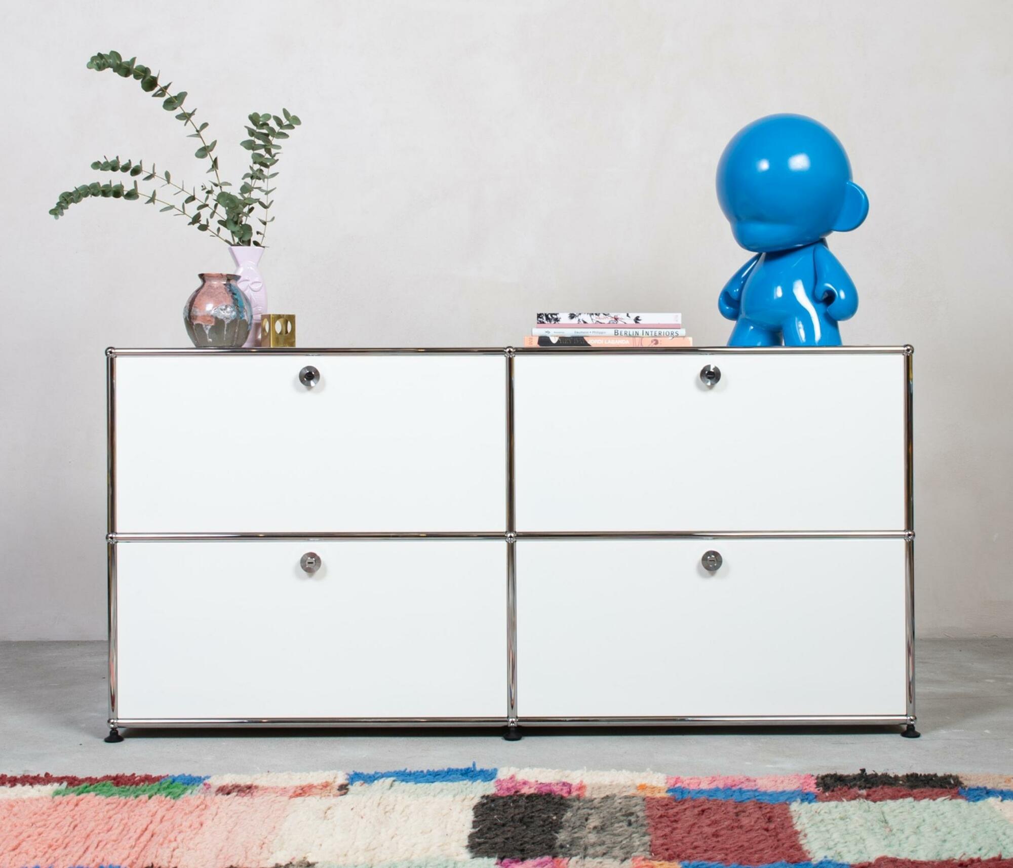 USM Haller Sideboard 2x2 Fächer Stahlblau 2