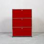 USM Haller Highboard 1x3 Fächer Rubinrot 0