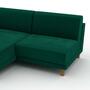 Tyme 2-Sitzer Ecksofa Récamiere Links Samt Waldgrün 3