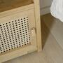 Nachttisch Wiener Geflecht aus Holz in Olivenoptik 0