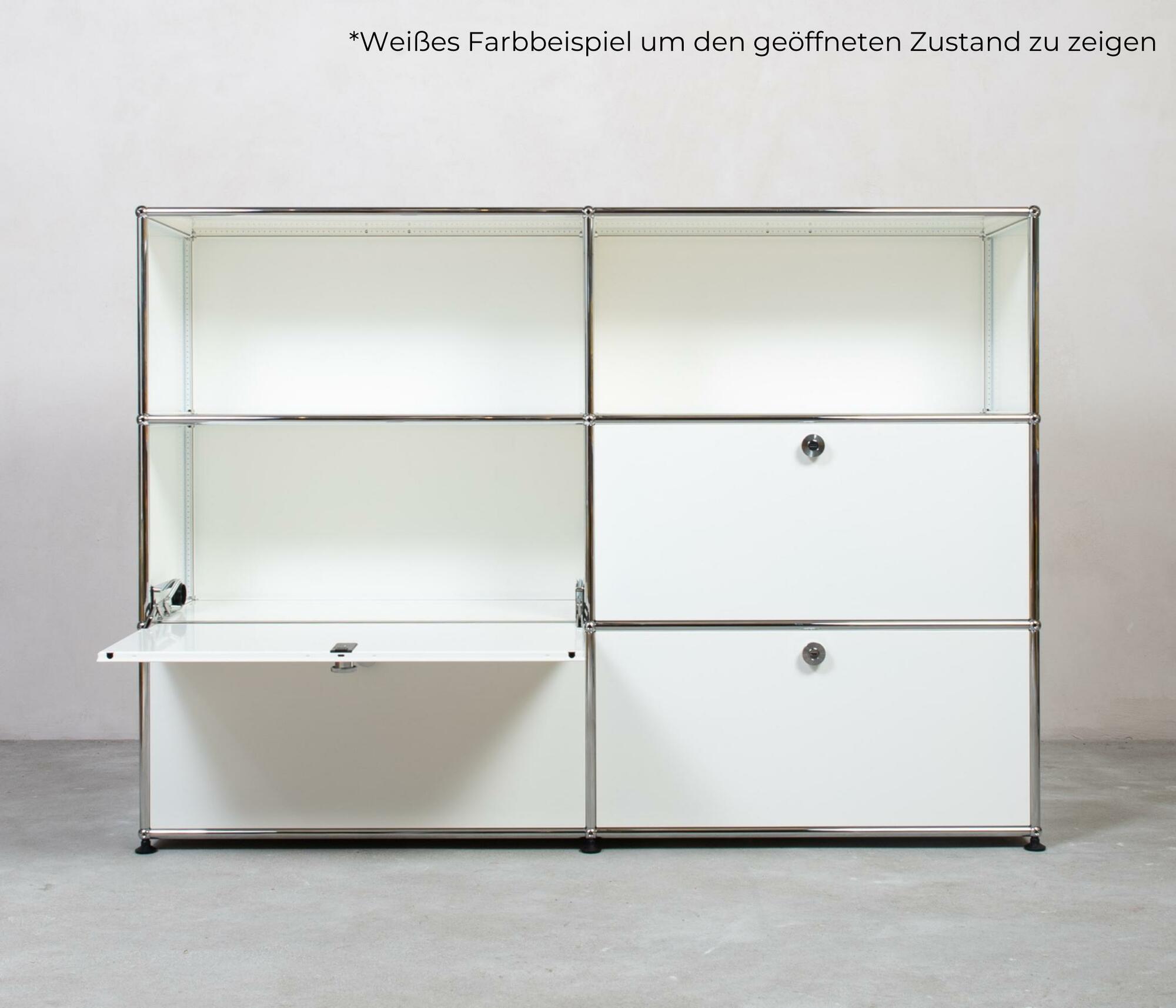 USM Haller Highboard 2x3 Fächer oben offen Reinweiß 1