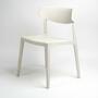 Indoor-Outdoor Stapelbarer Kunststoff-Stuhl in Weiß 0