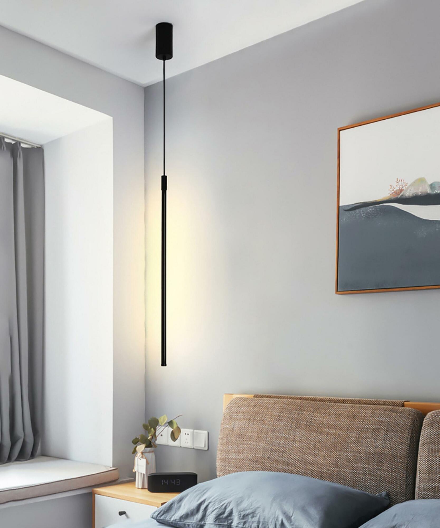 Minimalistische LED Hängeleuchte HYPNOS Small Schwarz 0