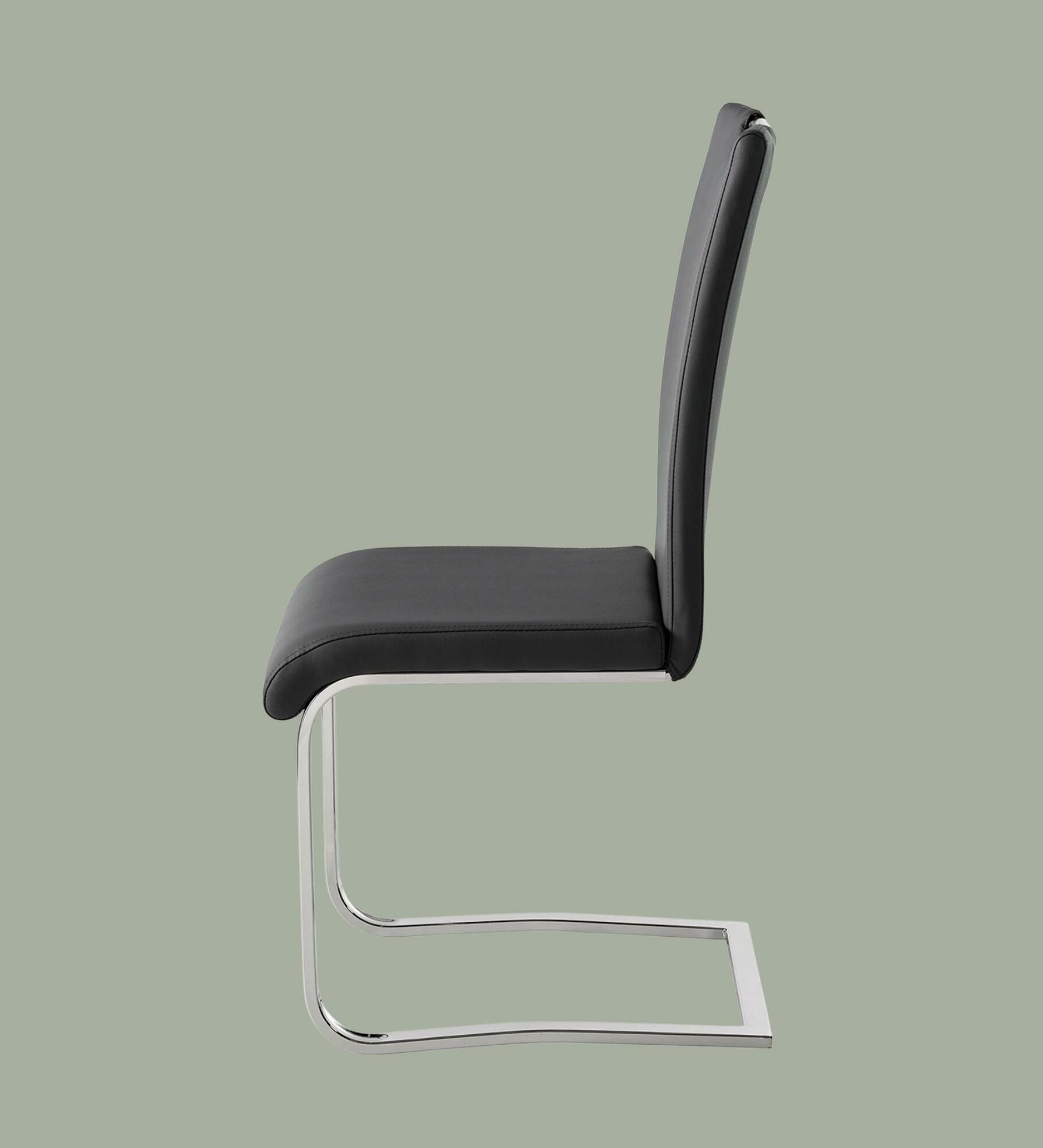 2x cantilever chair with handle Black 3