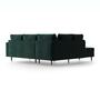 3-Sitzer Ecksofa Aldo Récamiere Links Samt Smaragd 6