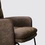 Armchair made of microfiber and steel Brown 3