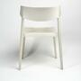 Indoor-Outdoor Stapelbarer Kunststoff-Stuhl in Weiß 4