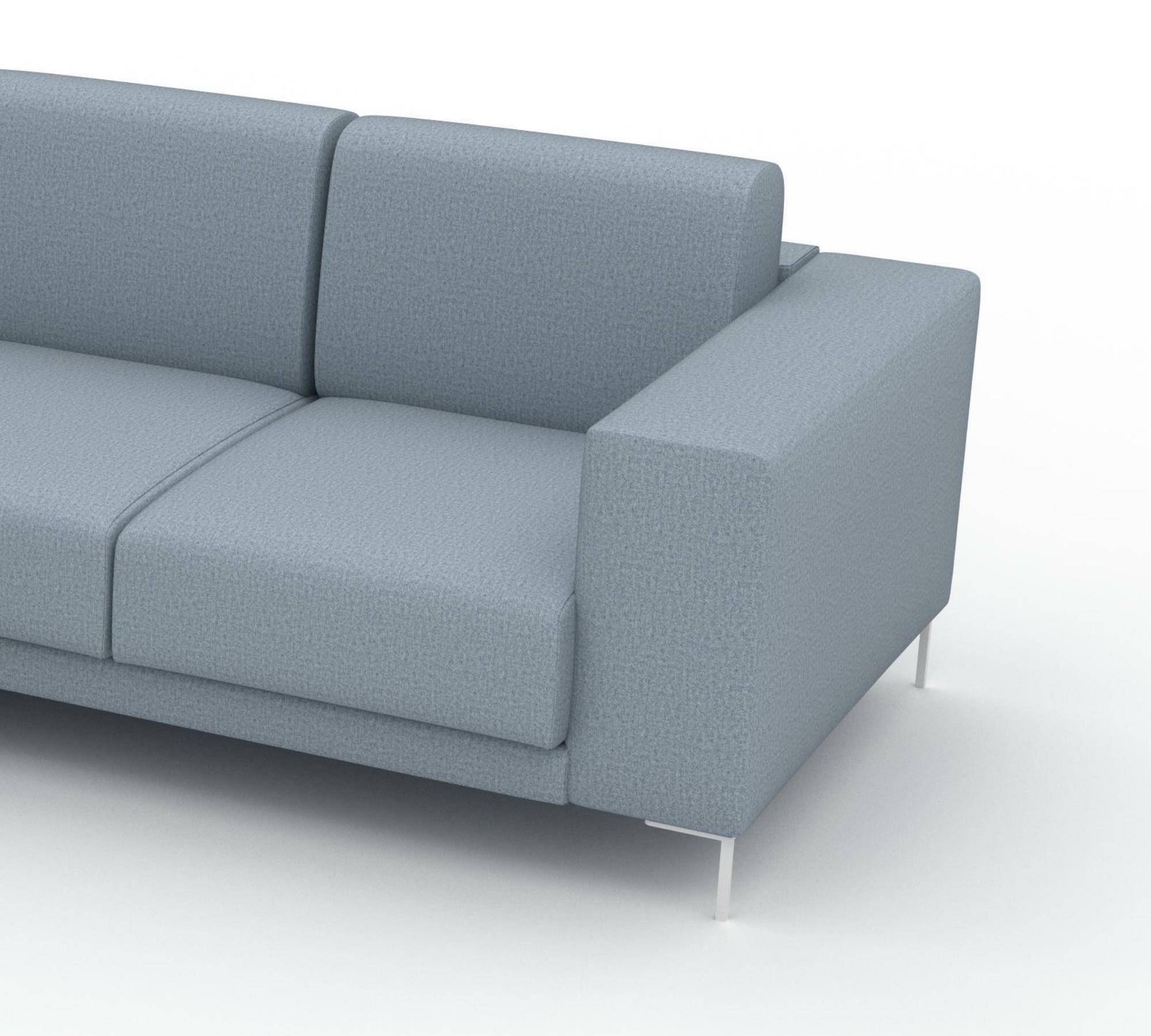 Tyme Ecksofa Récamiere Links Wollstoff Eisblau 4