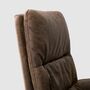 Armchair made of microfiber and steel Brown 4
