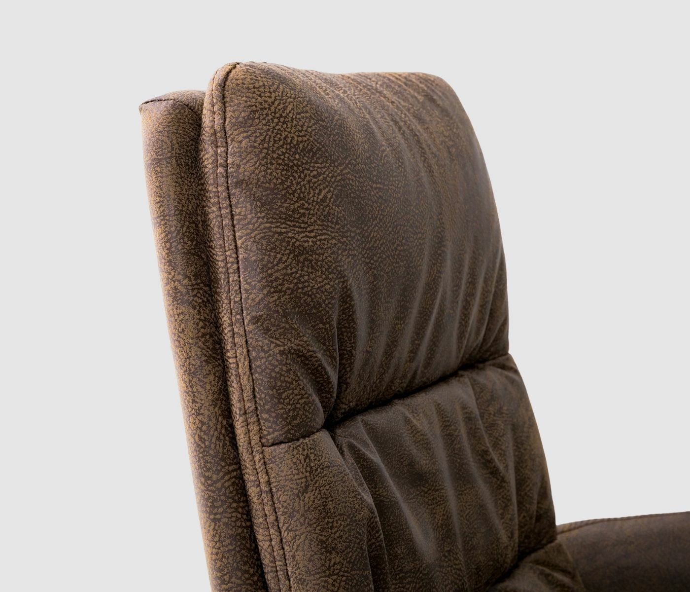 Armchair made of microfiber and steel Brown 4
