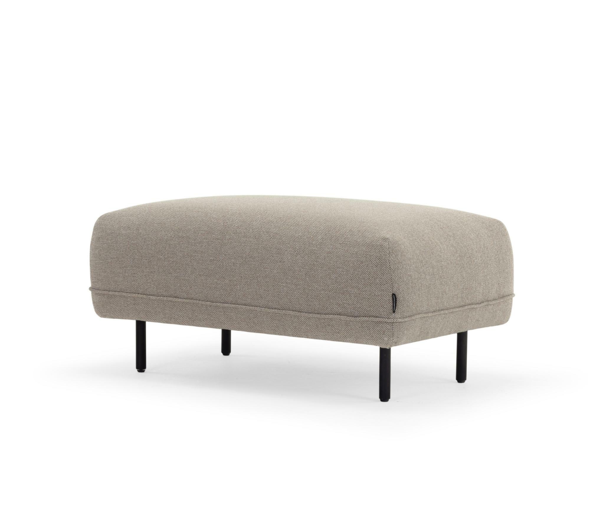 Set Ellis Sofa mit Récamiere + Hocker Beige 3
