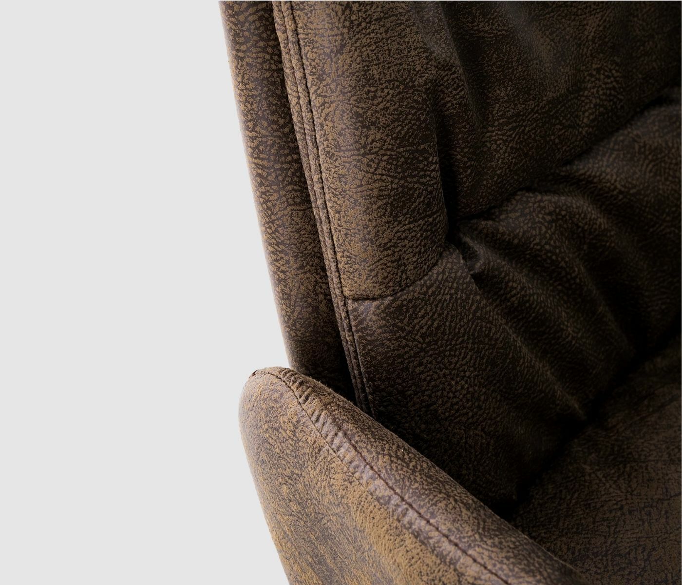 Armchair made of microfiber and steel Brown 5
