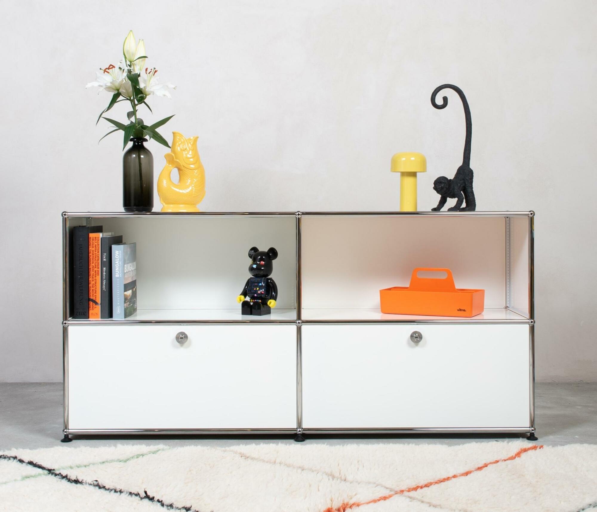 USM Haller Sideboard 2x2 Fächer oben offen Braun 3