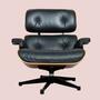 Eames Lounge Chair Vitra schwarzes Leder Palisanderholz 0