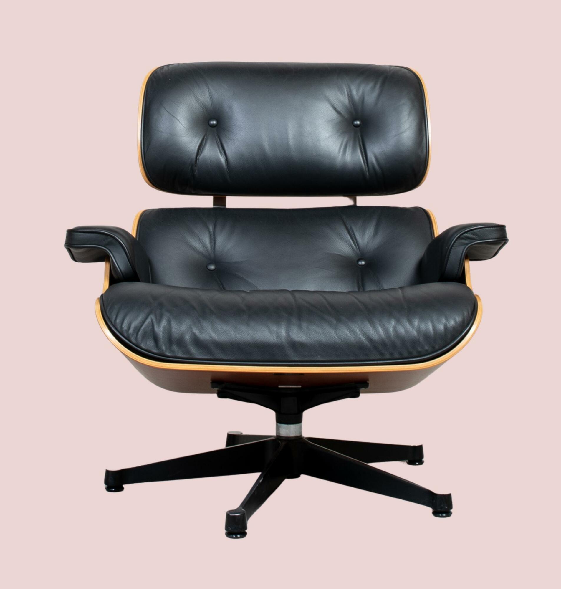 Eames Lounge Chair Vitra schwarzes Leder Palisanderholz 0