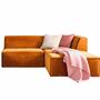 Dane Sofa Einsitzer + Récamiere Rechts Velour Matt Amber 0
