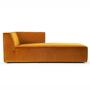 Dane Sofa Einsitzer + Récamiere Rechts Velour Matt Amber 2
