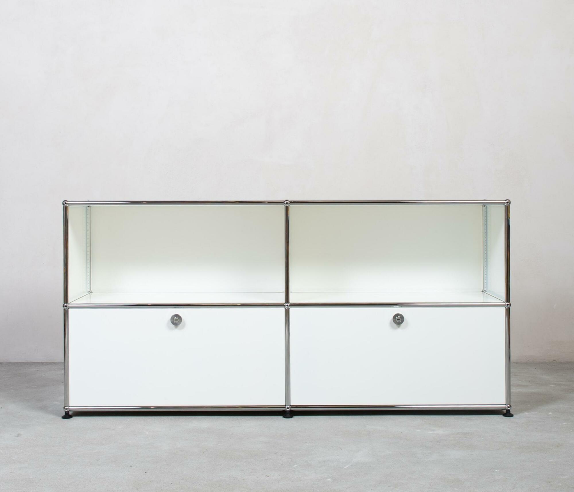 USM Haller Sideboard 2x2 Fächer oben offen Reinweiß 0