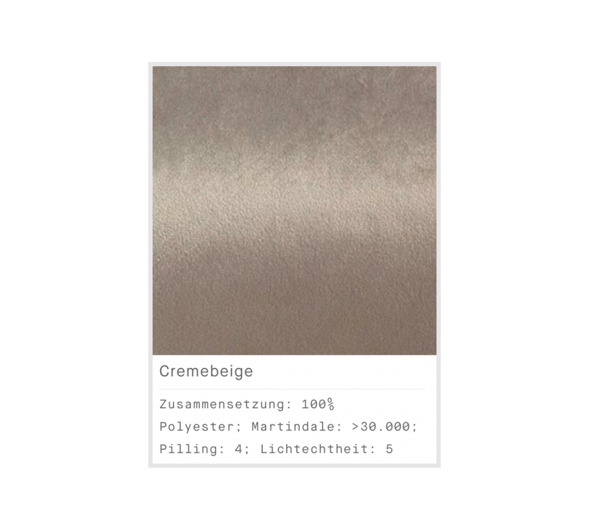 Minimalistisches Designer Ecksofa Samt Cremebeige 3