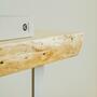 Konsolentisch aus Holz mit weißen Metallbeinen 2
