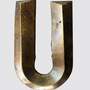 Vintage Metall Buchstabe Goldoptik "U" 0