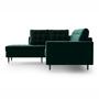 3-Sitzer Ecksofa Aldo Récamiere Links Samt Smaragd 3