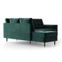 3-Sitzer Ecksofa Aldo Récamiere Links Samt Smaragd 5