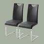 2x cantilever chair with handle Black 0