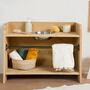 Kinderwaschbecken aus Holz und Metall sand 0