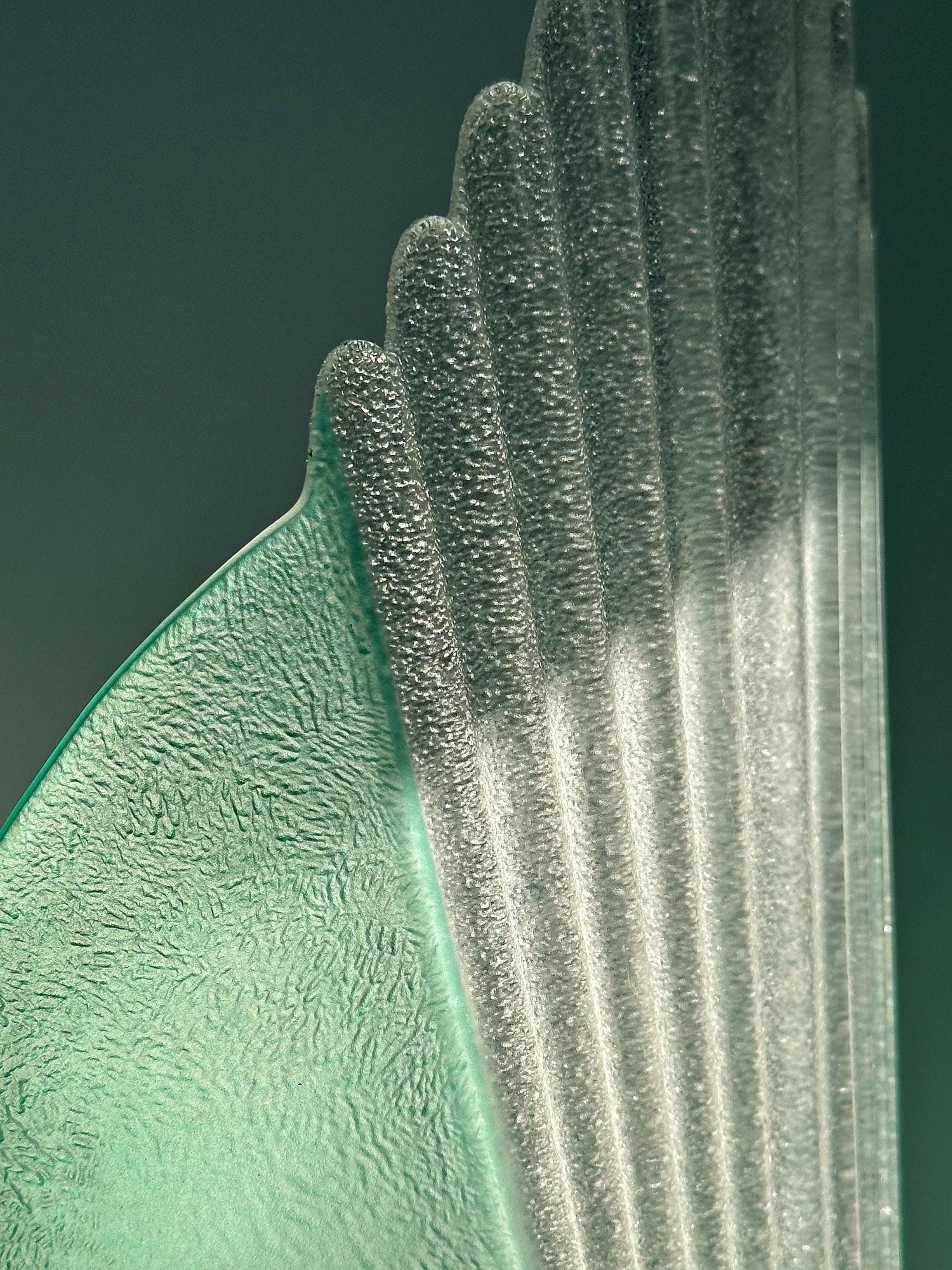 2x Vintage table lamp glass brass 1980s 2