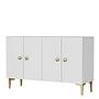 Simple 120 Sideboard Bianco Oro 1