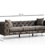 Elegantes Sofa 3-Sitzer Anthrazit 8