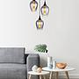 Lavus Type B Pendant Lamp Smoked Glass Iron 3-light 2