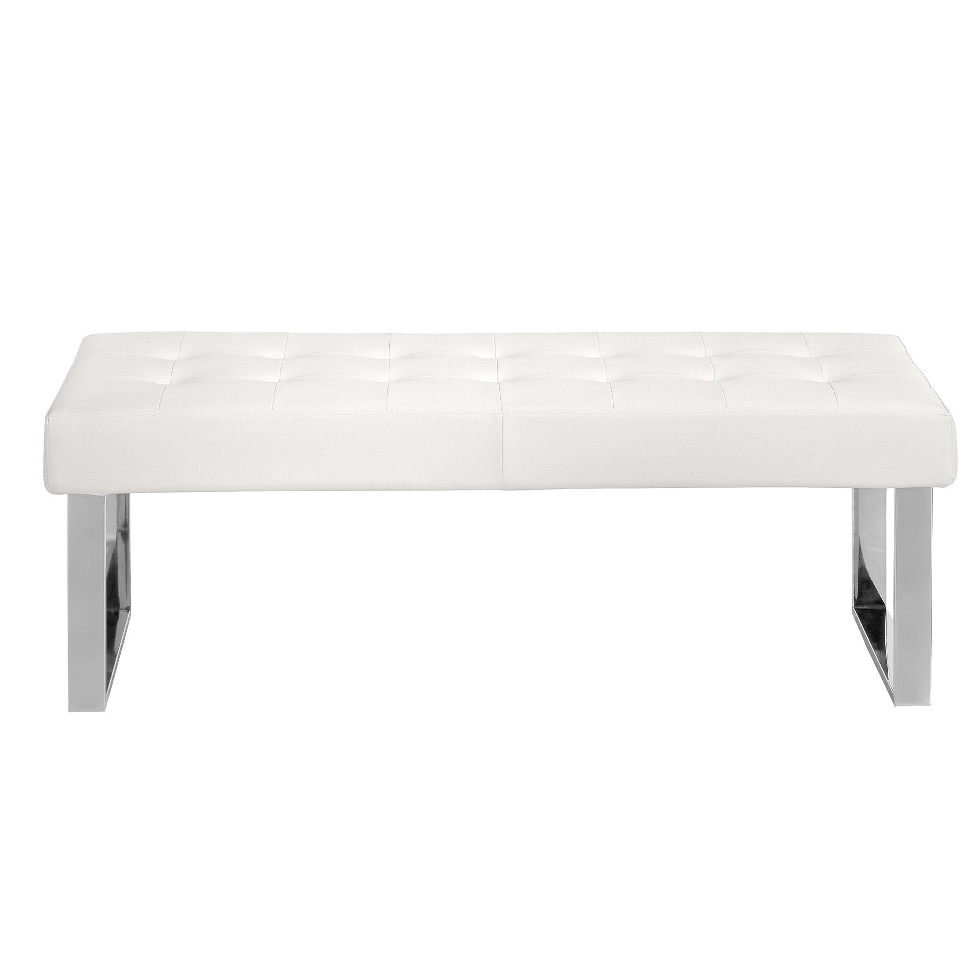 Panca in ecopelle bianca 3