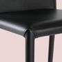 2x Esszimmerstuhl recyceltes Leder Schwarz 5