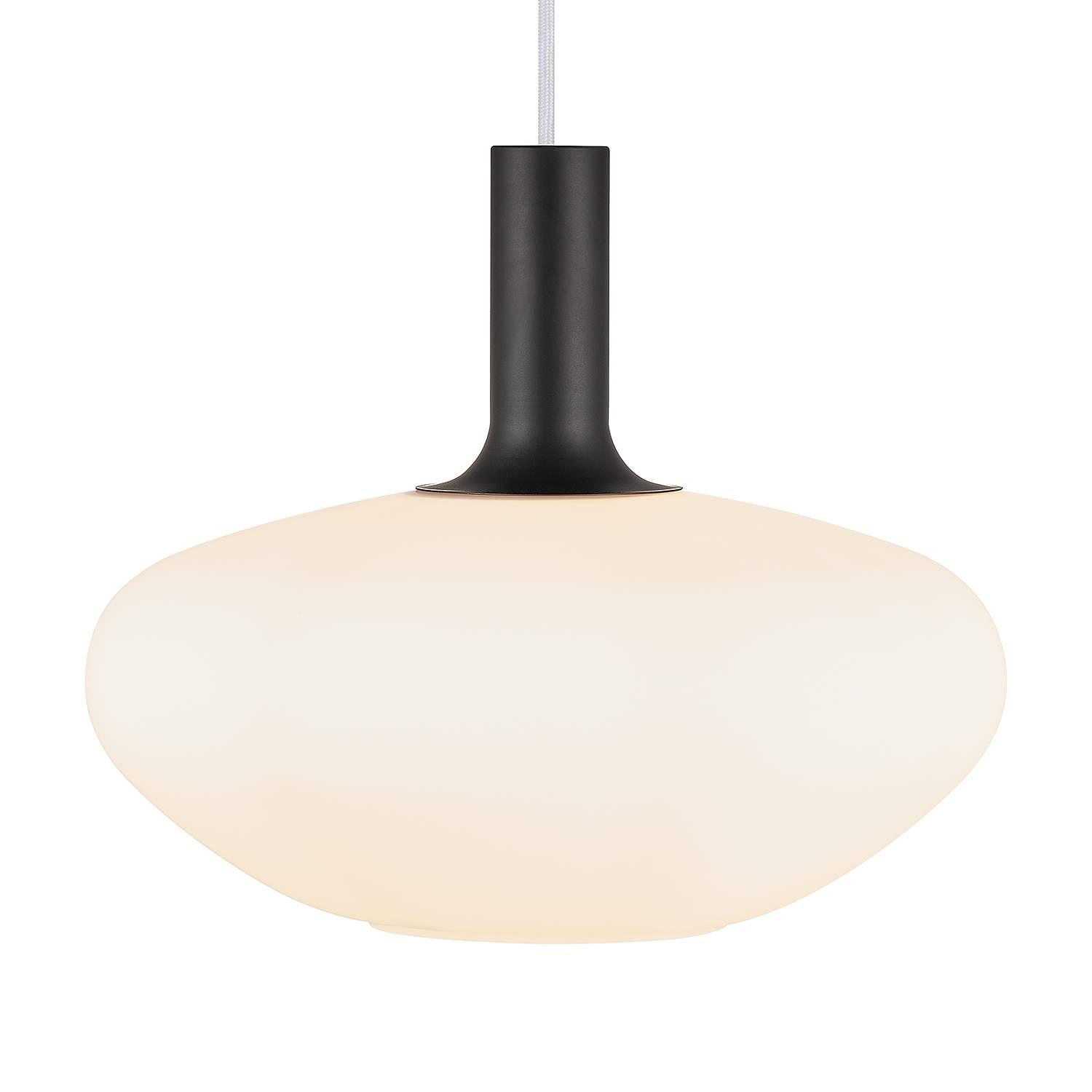 1-Flammig Pendelleuchte Alton IV Opalglas Stahl 0